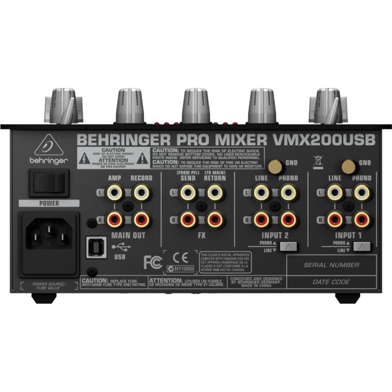 Behringer VMX200USB Mezclador DJ - Plaza Music Perú
