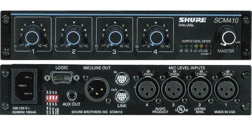 Shure SCM410E Mezclador automático de 4 canales