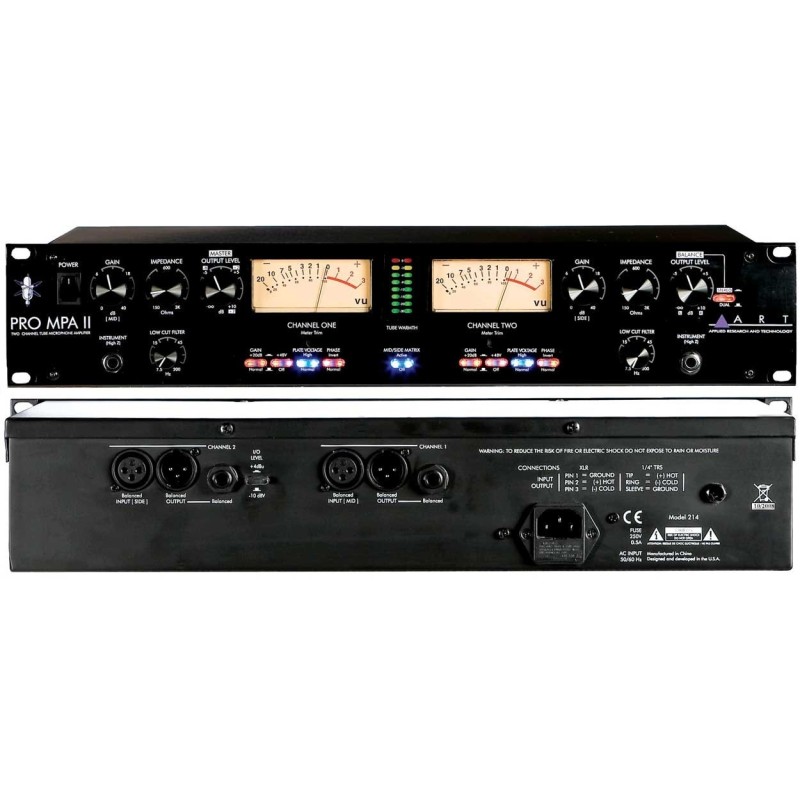 ART Pro MPA II Preamplificador de micrófono a tubos - Plaza Music Perú