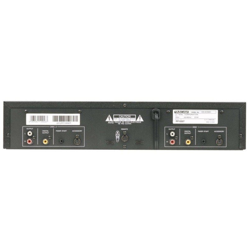 Tascam CD-X1500 Compactera doble de DJ – Plaza Music Perú