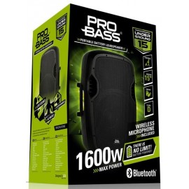 Pro Bass Underground 15 Parlante Portátil USB MP3 SD Bluetooth