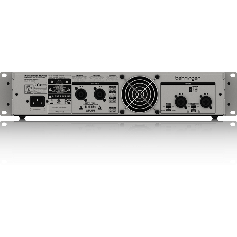 Behringer NU1000 パワーアンプ 1000W シルバー Behringer NU1000 Amplificador de Potencia 1000W - Plaza Music Perú