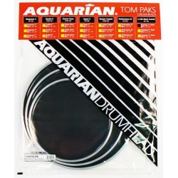 Aquarian AQU-TCRSP2A-BK Set Parches para Batería Negro