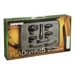 Shure PGADRUMKIT5 Kit de Batería de 5 micrófonos